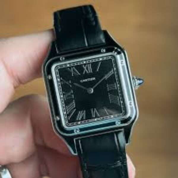 Cartier Luxury Watch (Black & Silver) - Image 3