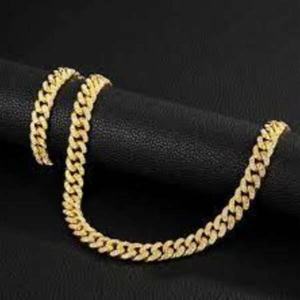 Golden Iced Out Miami Cuban Bracelet - Image 3