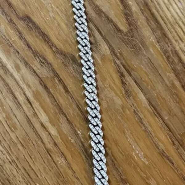 Unisex PLUS SIZE Tennis Bracelet - Silver & Cubic Zirconia - Image 3