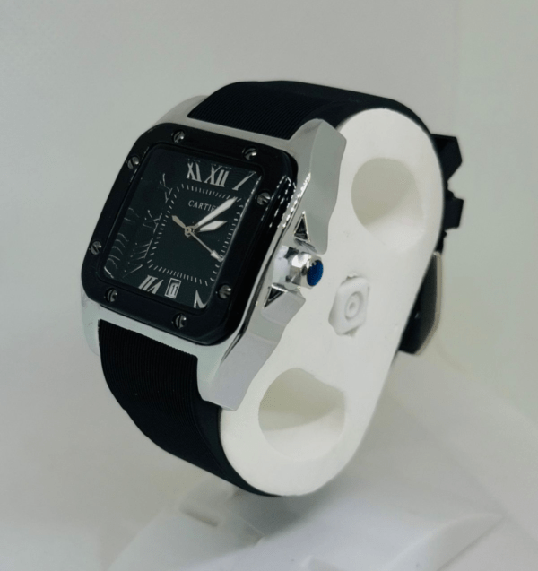 Cartier Luxury Watch (Black & Silver)