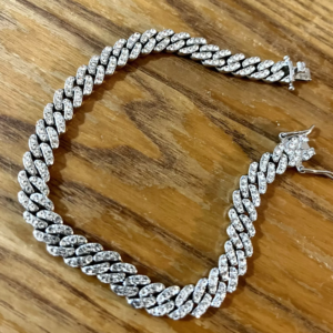 Unisex PLUS SIZE Tennis Bracelet - Silver & Cubic Zirconia