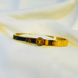 Stainless Steel LV Leather Handcuff