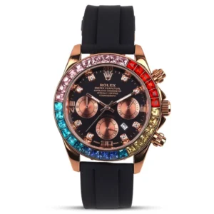 Rolex Oyster Perpetual with Colorful Crystal Bezel